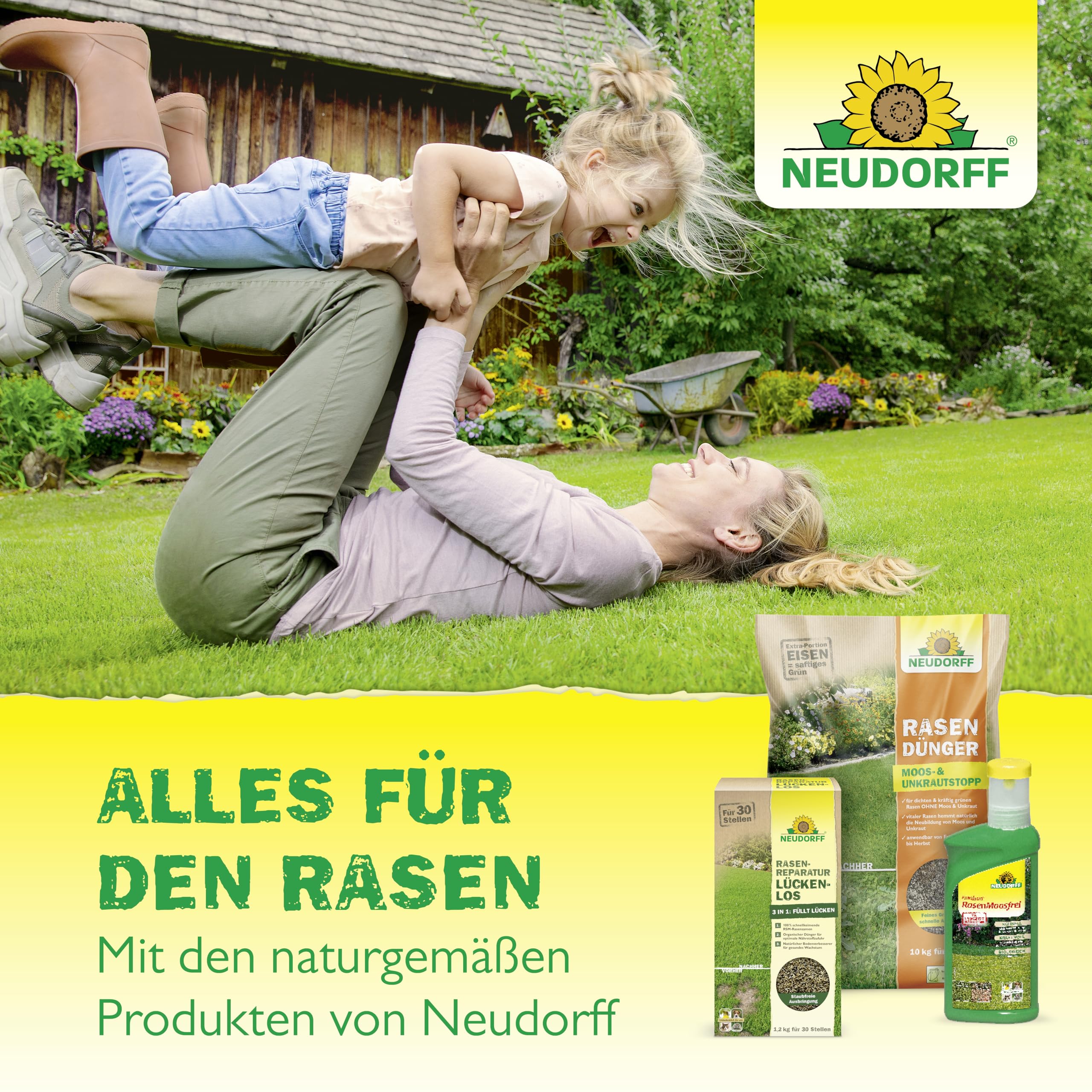 Neudorff Azet RasenDünger 201 m² Langzeitwirkung 6 Monate 10,05 kg