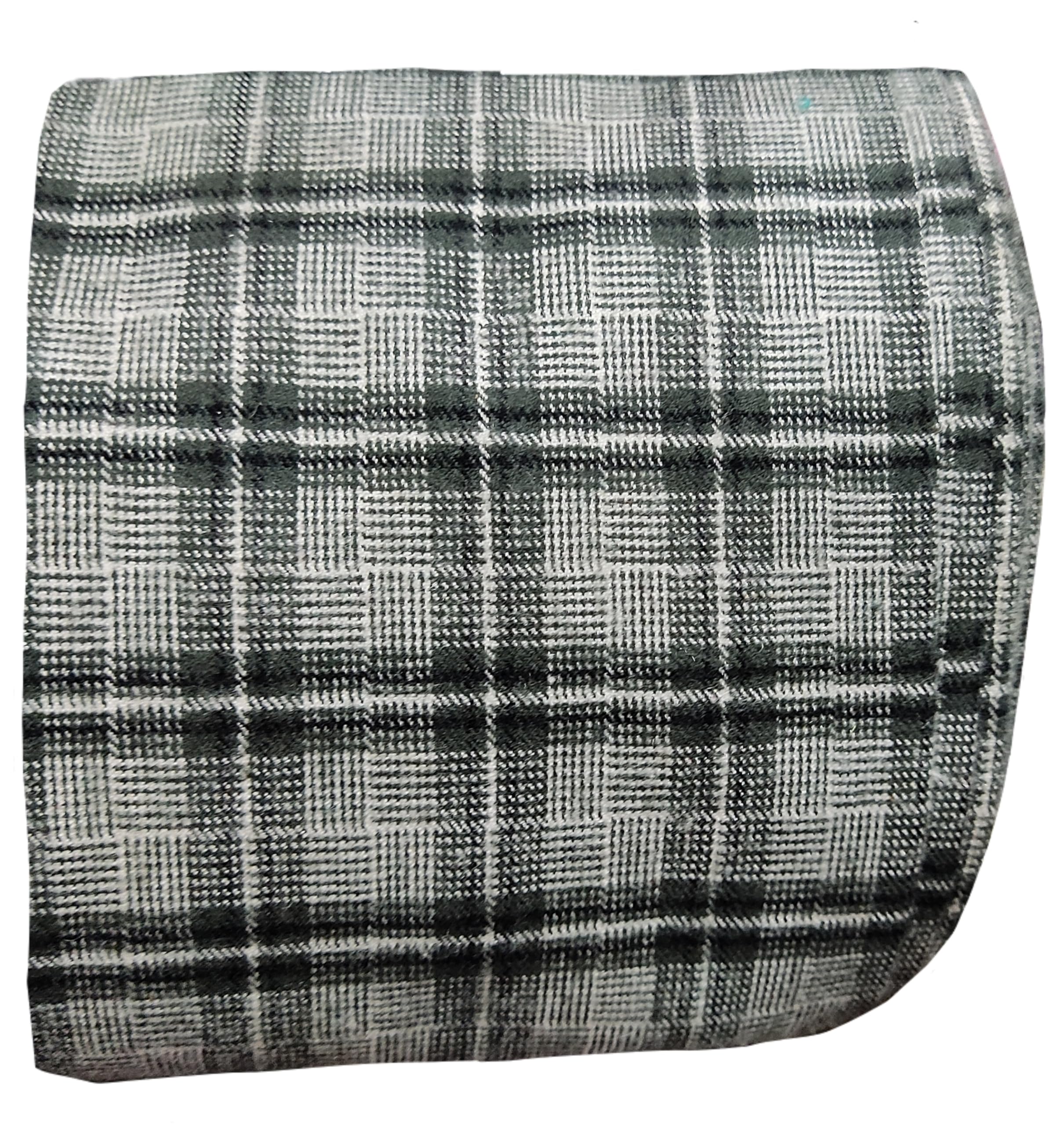 ga fashion WINTER COTSWOOL DOUBLE WOOL UNSTITCHED CHECK FABRIC for Men's Shirt,Long kurta.PURE CASHMILON ACRYLIC WOOLEN HEAVY RAZING both SIDE,Width-44 inch,Length-2.25meter (Light check)-picture-31