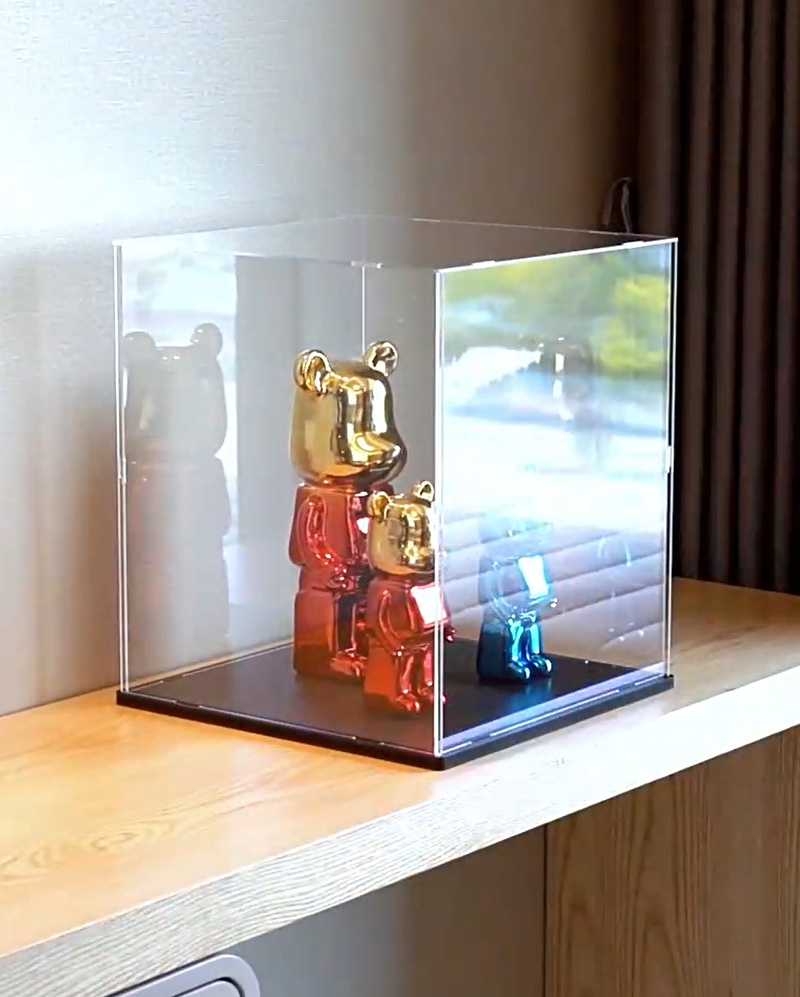 Amazon.com: Thickened Clear Acrylic Display Case with Wood-Plastic