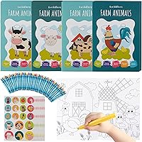 Vista 10 de THE TWIDDLERS 12 libros de dinosaurios para colorear para niños (4 temas, 48 crayones 216 calcomanías), mini libros para colorear para niños