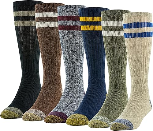 GOLDTOE Calcetines Harrington Crew para hombre, multipares, Varios colores