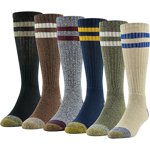 GOLDTOE Men's Harrington Crew Socks (Multipack)