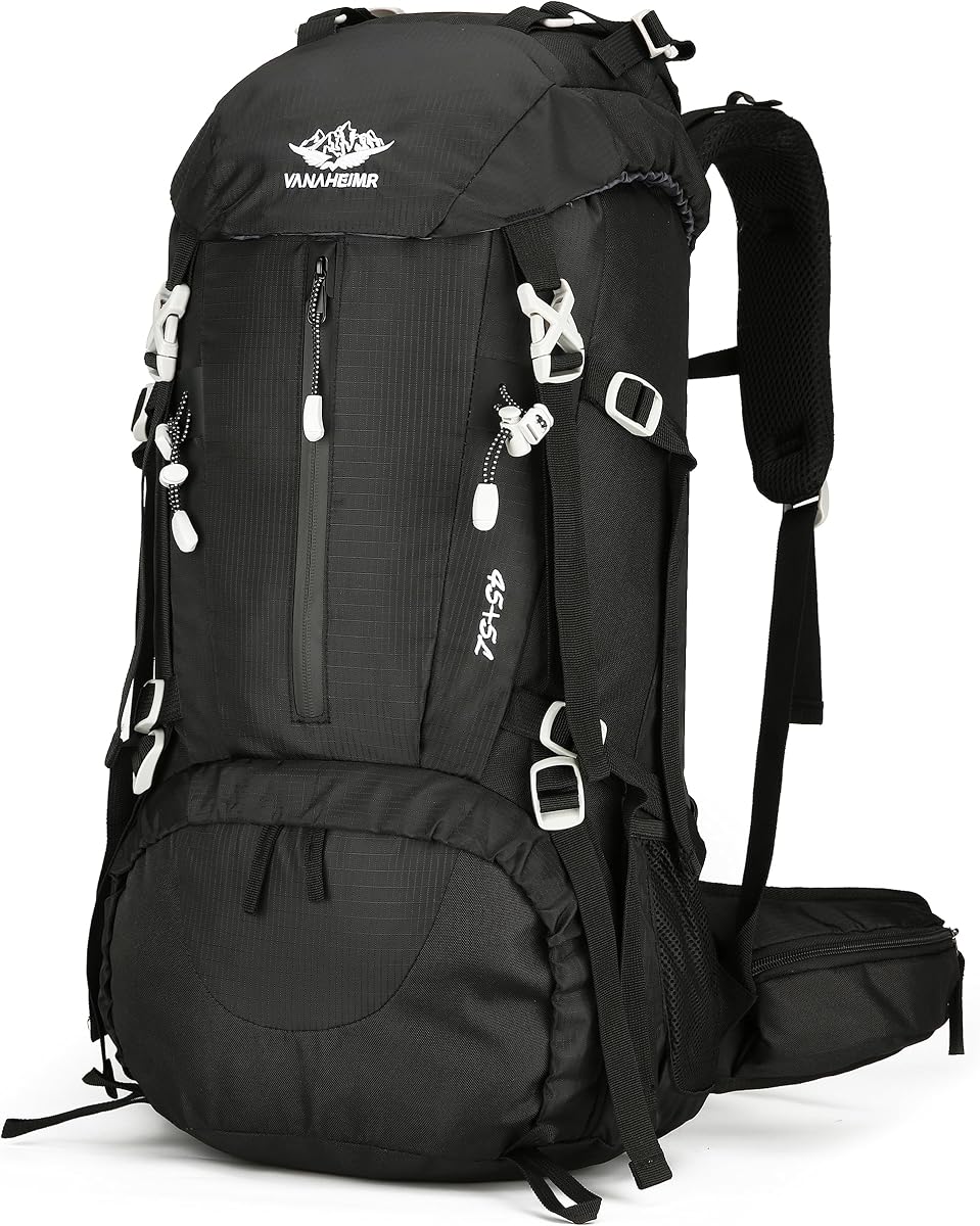 Esup 50L Waterproof Camping Hiking Backpack for Men and Women | Durable Travel & Daypack with Rain Cover, Large Capacity Bag for Outdoor Essentials