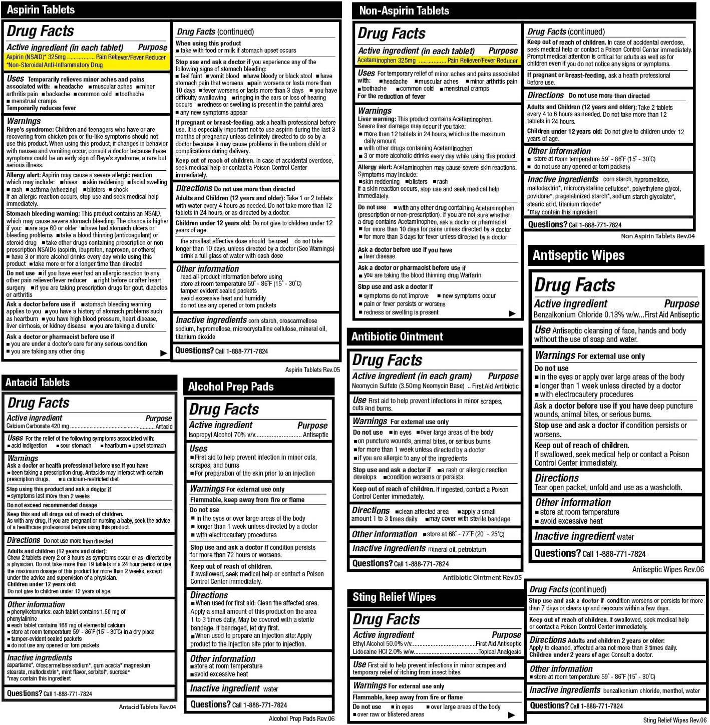 Be Smart Get Prepared First Aid Kit, 303 Piece: Clean, Treat, Protect Minor Cuts, Scrapes. Home, Office, Car, School, Business, Travel, Emergency, Survival, Hunting, Outdoor, Camping, Sports, FSA HSA Red 201 Piece Set