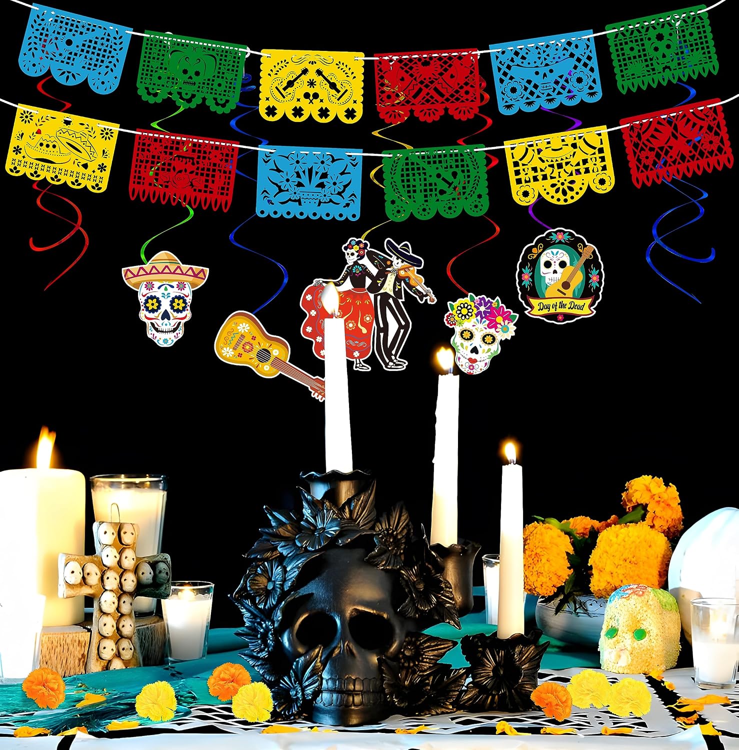 Juego de 110 piezas de decoración Dia De Los Muertos Decoración del Día