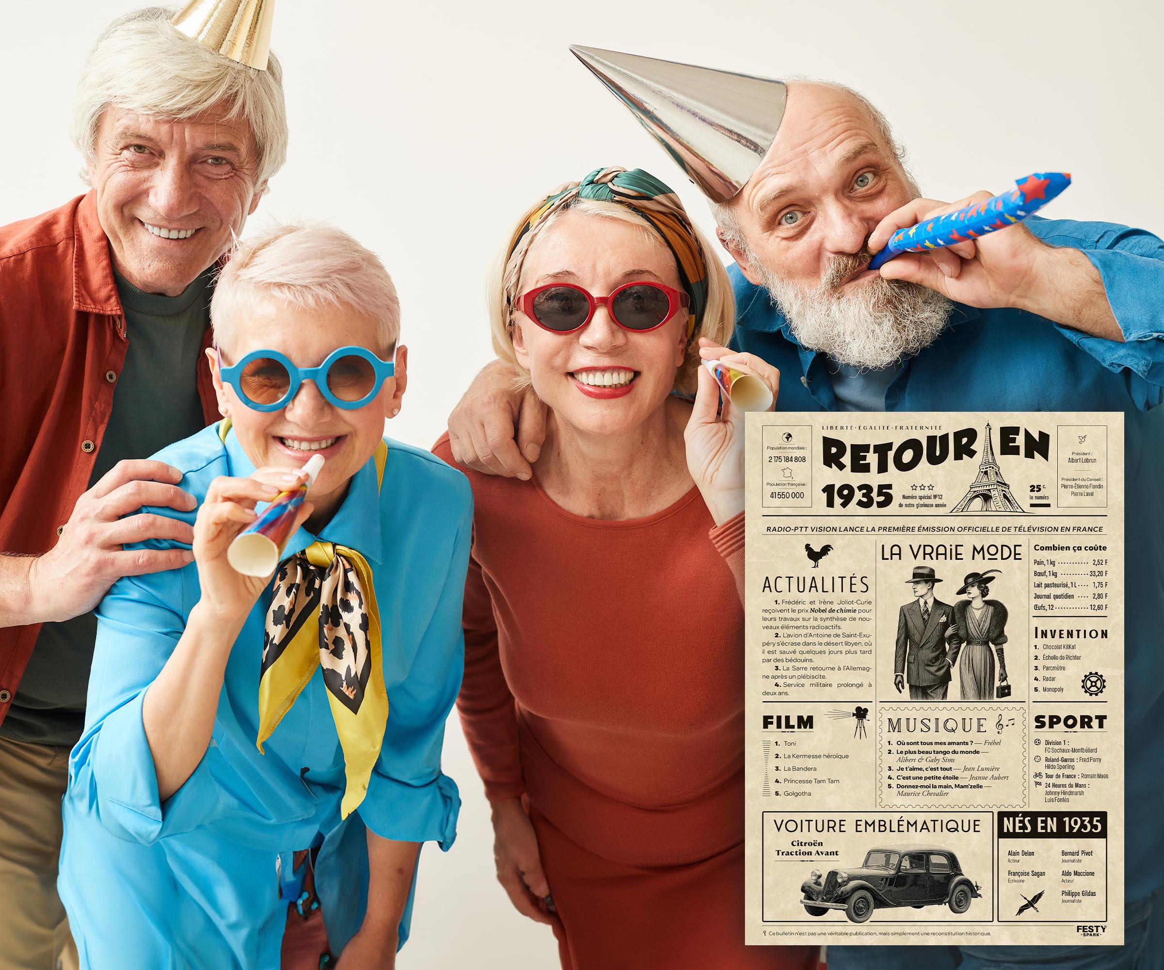 ICG Carte D'anniversaire 2024 Pour Femme – Ballon Et étoiles