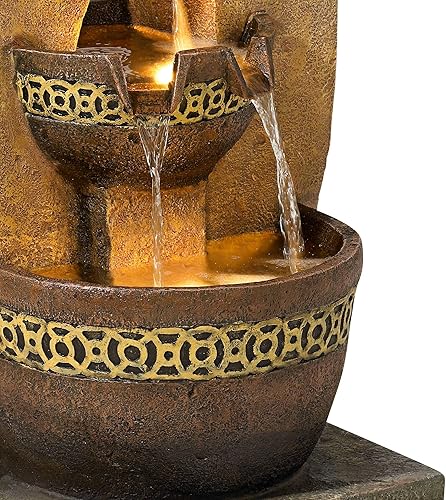 Vista 5 de Casada decorativa con tres contenedores 41 1/2 pulgadas Cuenco en cascada de cuatro