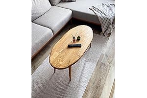 Oval Scandinavian Coffee Table in Complementing Minimalist Decor