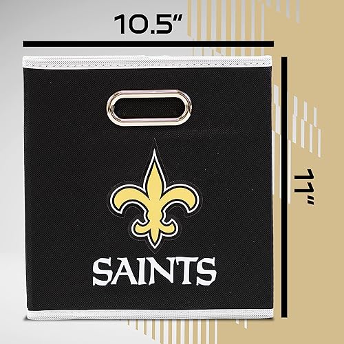 Miniatura 198 de Cubo de almacenamiento Franklin Sports, de tela, del equipo de la NFL, apto para adaptarse a contenedores de almacenamiento (11 x 10.5 x 10.5), San