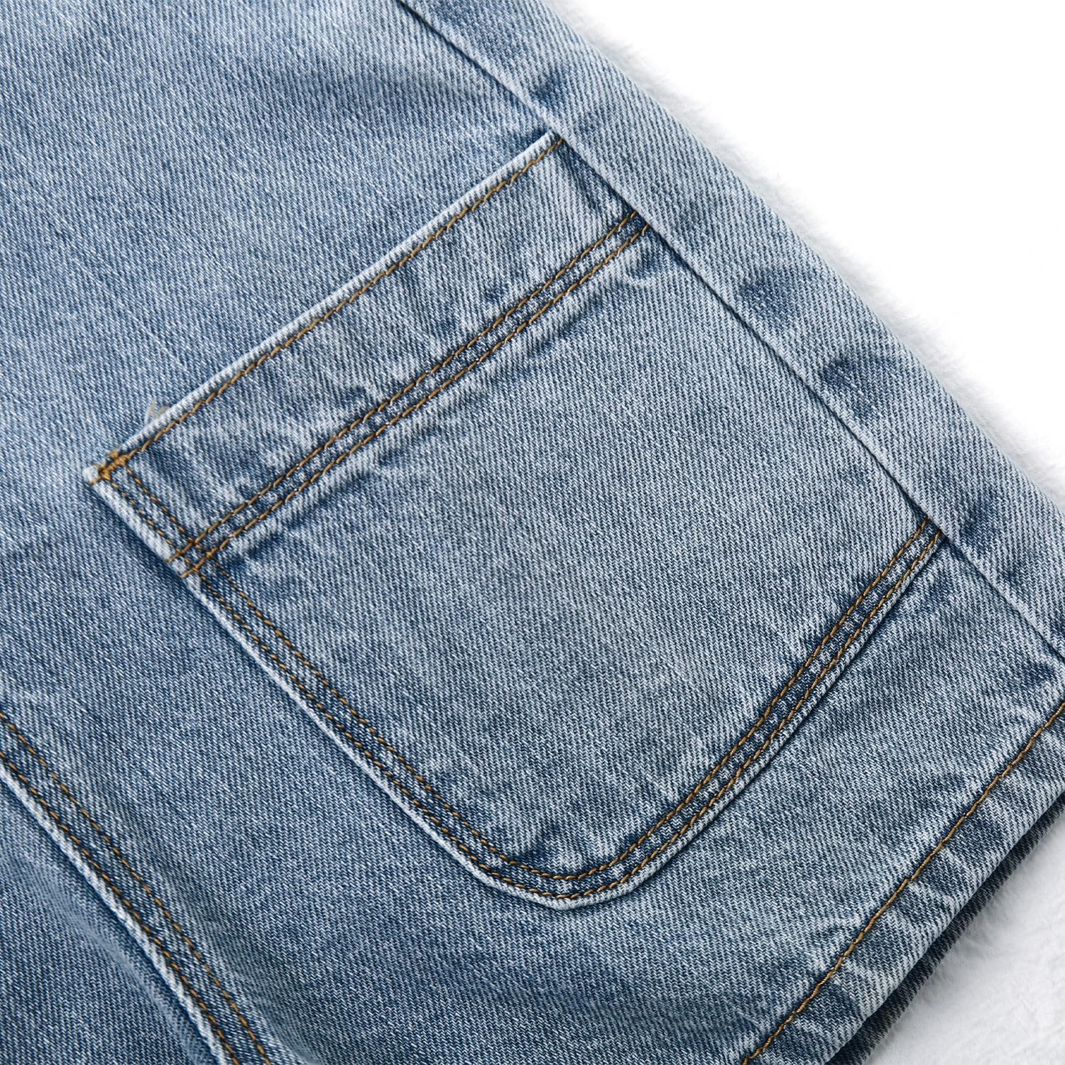 KIDSCOOL SPACE Girls Boys Jeans Shorts,Adjustable Straps Summer Denim Shortalls - Image 4