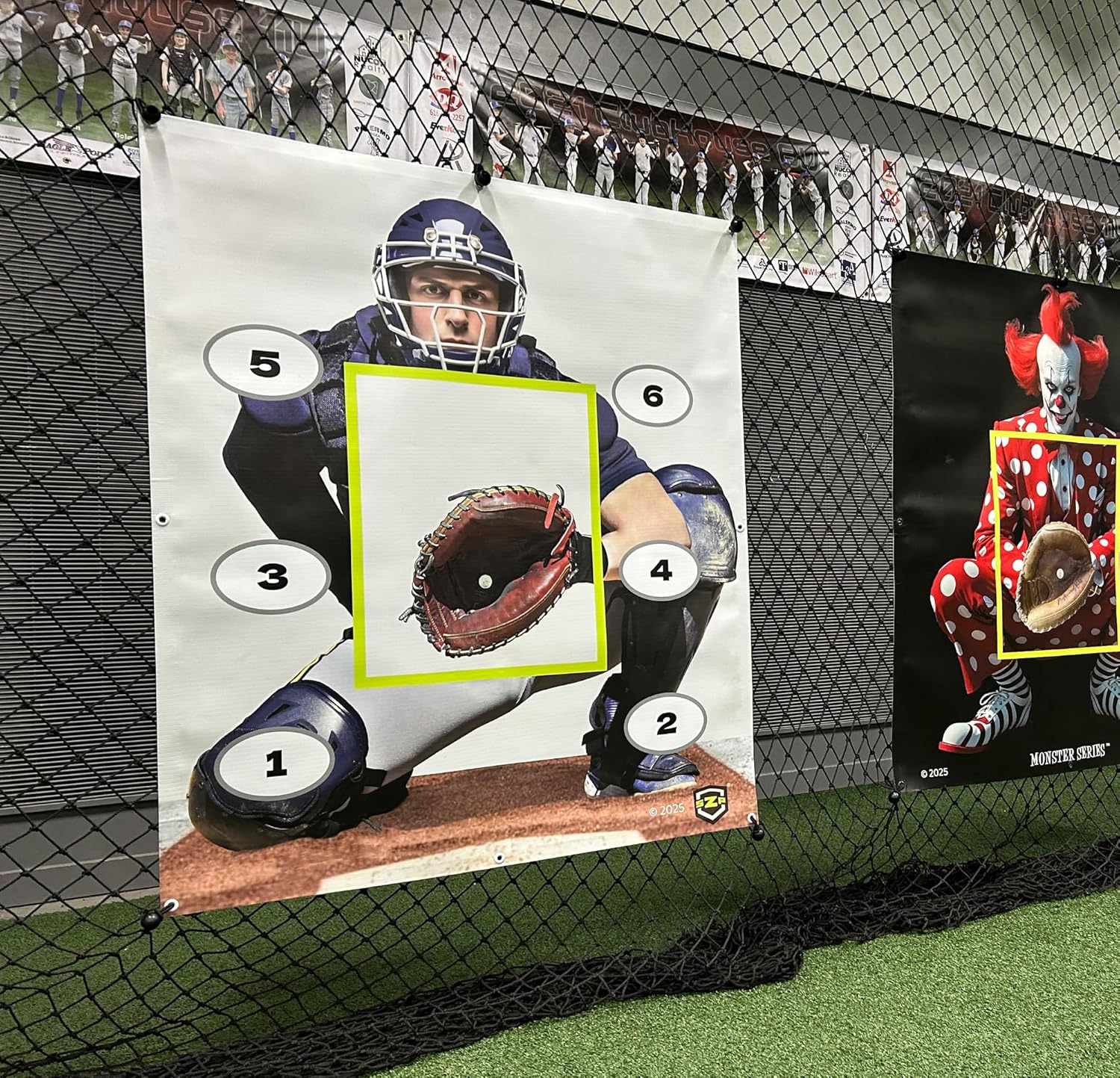 SZP Catcher Pro - 48" X 42" ' Baseball and Softball Pitching Target - Life Sized Pitching Backstop Heavy-Duty 22oz Vinyl