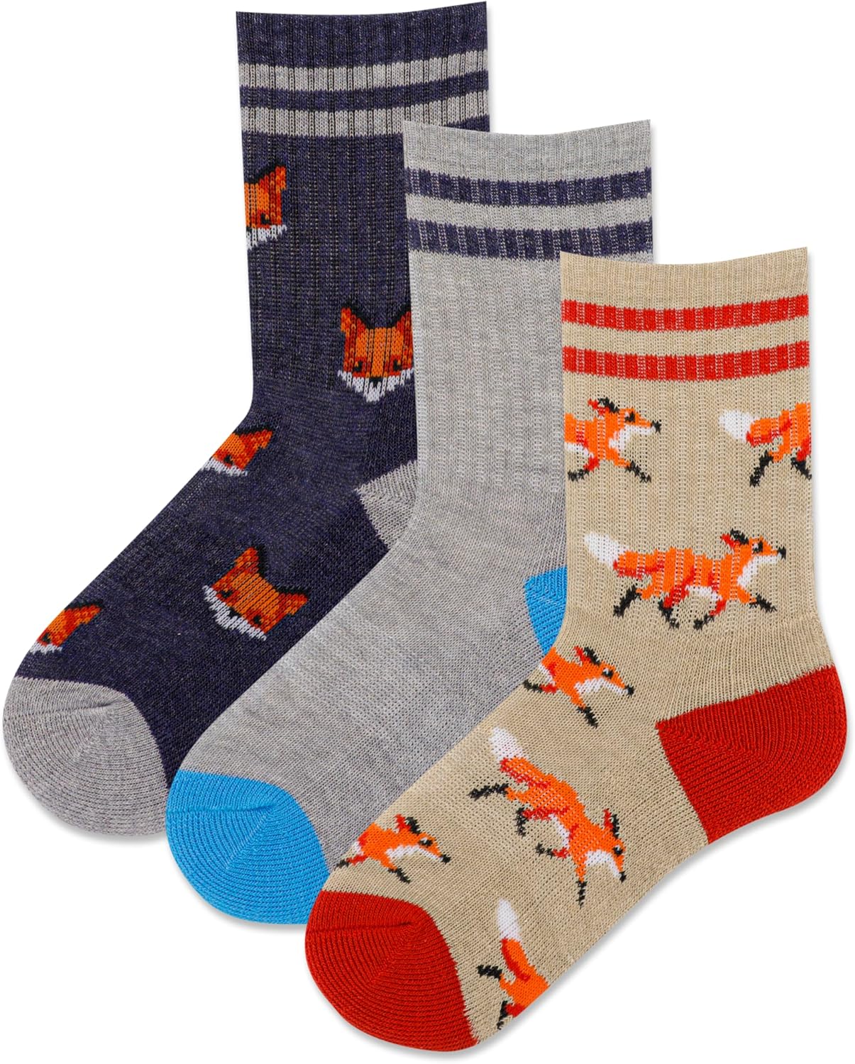 Hot Sox Kids' Fun Conversation Starter Crew Socks - 3 Pair Pack - Cool & Cute Boys and Girls Gifts