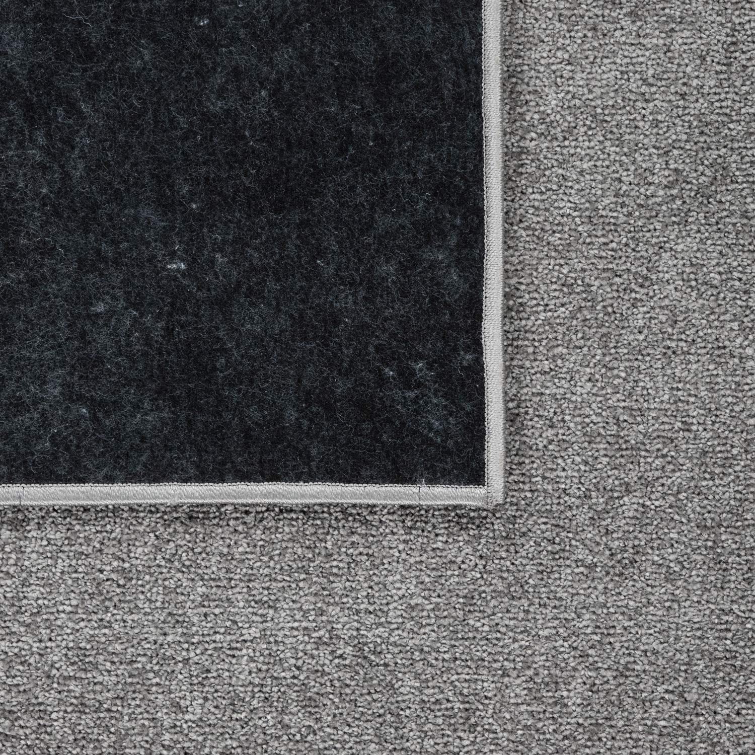 TT Home Wohnzimmer Teppich Kurzflor Unifarbendes Design Modern Und Zeitlos, Farbe:Anthrazit, Größe:160x220 cm