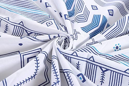 Miniatura 6 de Popular Handicrafts India Hippie Bohemia Hermosa Impreso Ventana Puerta Transparente Paneles De Cortina Azul