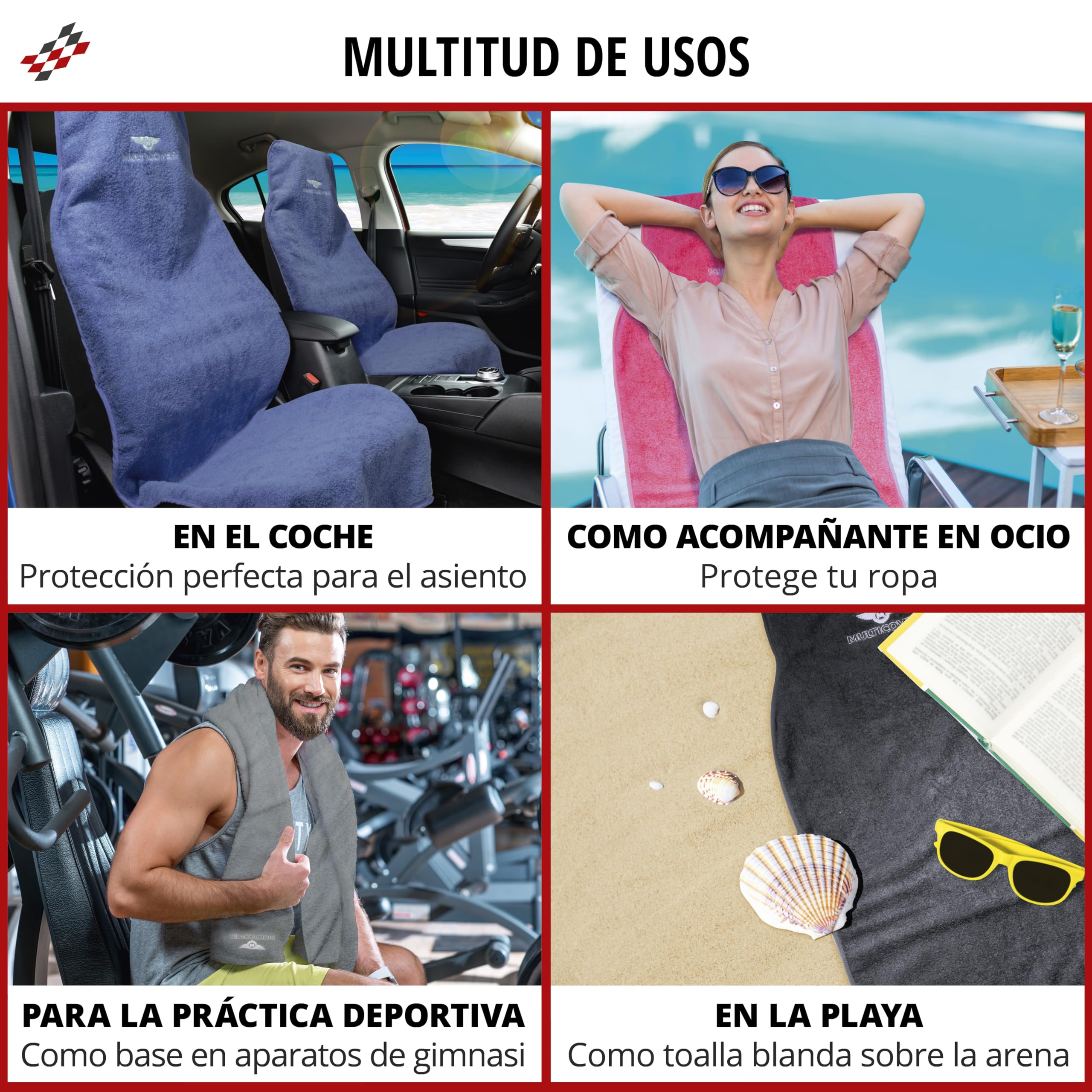 WALSER funda de asiento Multicover, funda de asiento de coche universal, funda de asiento de coche lavable gris