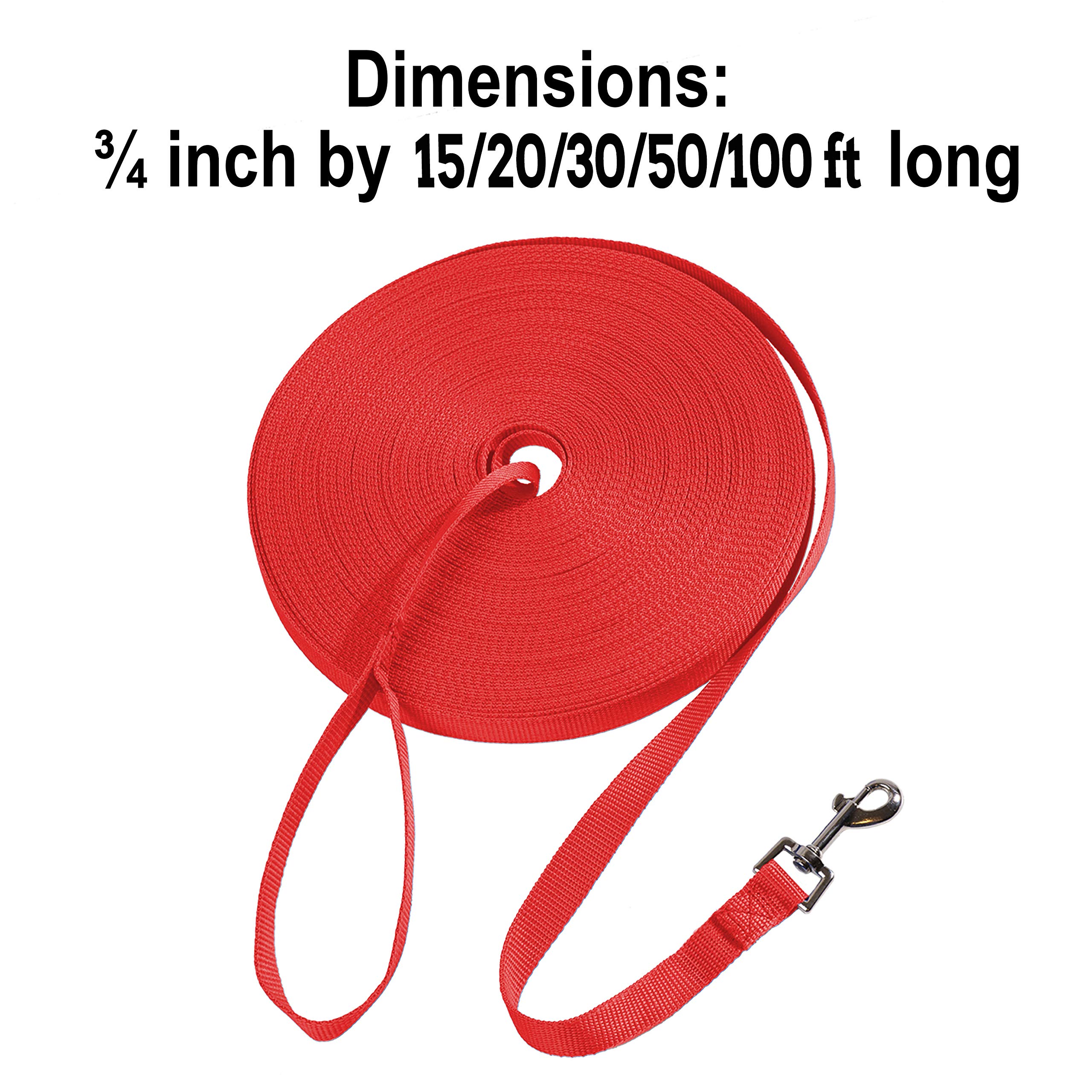 Long 20 Feet 20ft Dog Training Leash Heavy Duty Nylon Long Lead