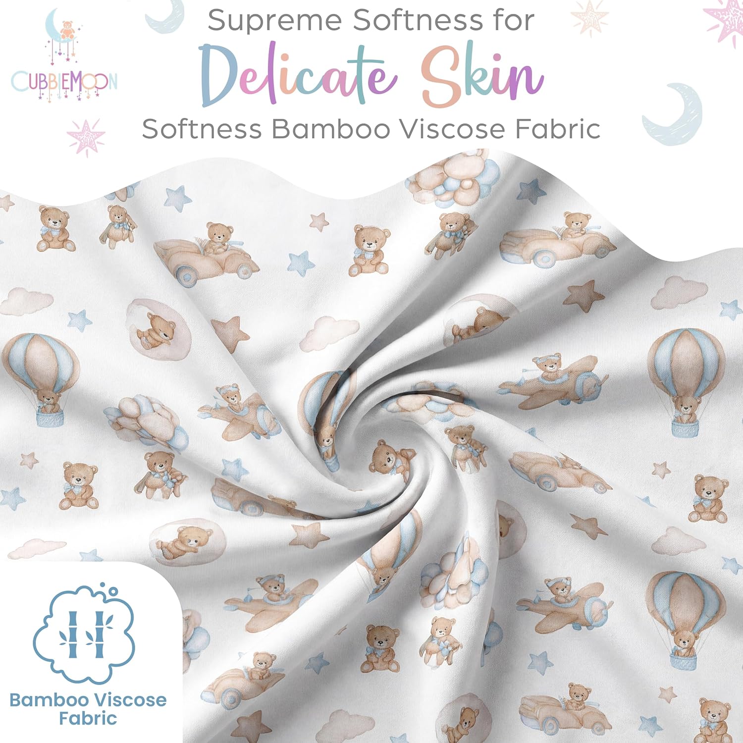 Bamboo Viscose Baby Pajamas 2 Way Zip for Diaper Change 0 to 24 Month Soft Stretchy Sleeper 2 Pack
