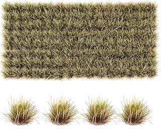 120 Pcs Static Grass Tufts Model for Diorama Material DIY Crafts Yellow
