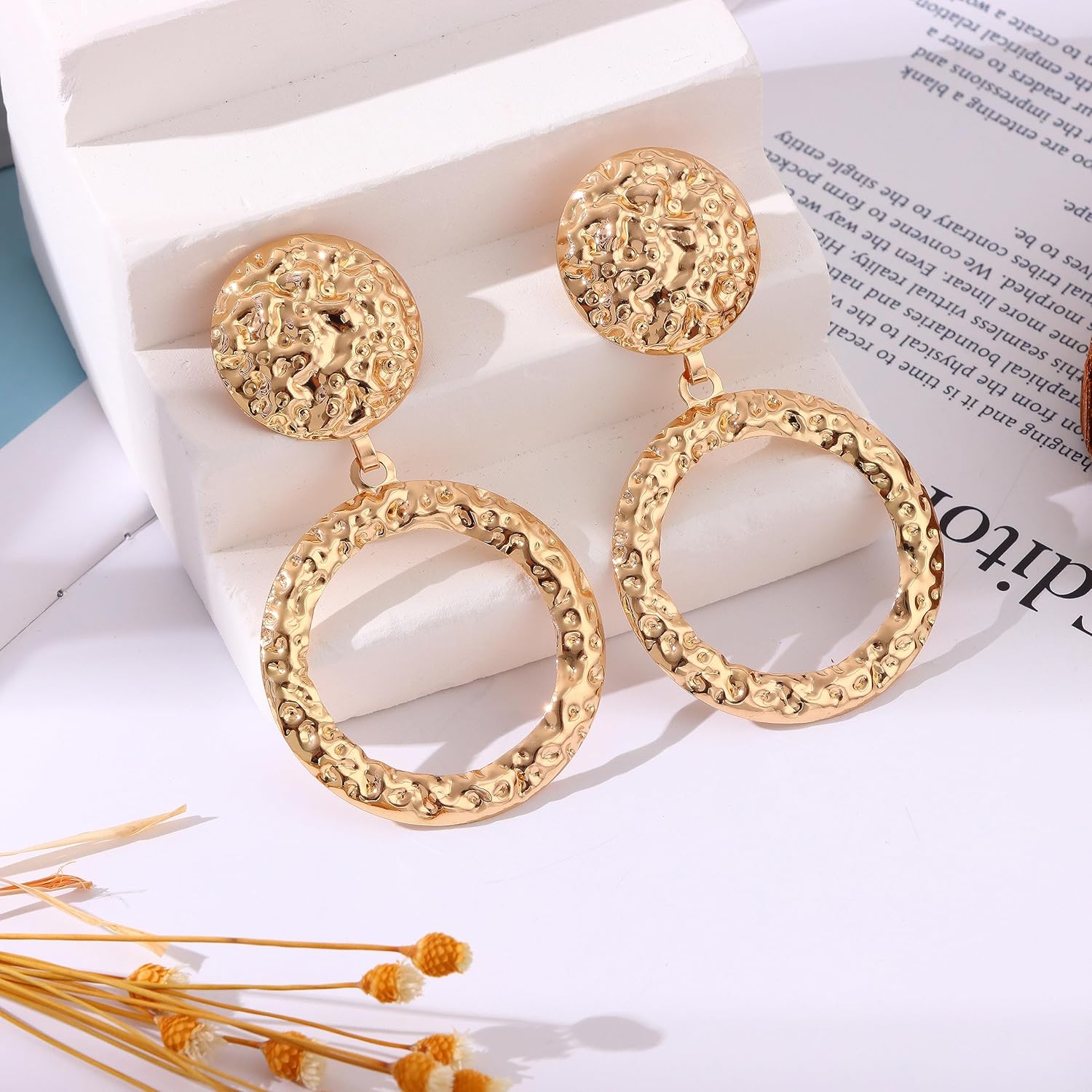 MOZAKA 11 Pairs Gold Clip On Hoop Earrings for Women Fashion Clip on Earrings Twist Round Geometric Chunky Hoop Clip Earrings Adjustable Fake Clip On Earrings Set for Gift - Image 3