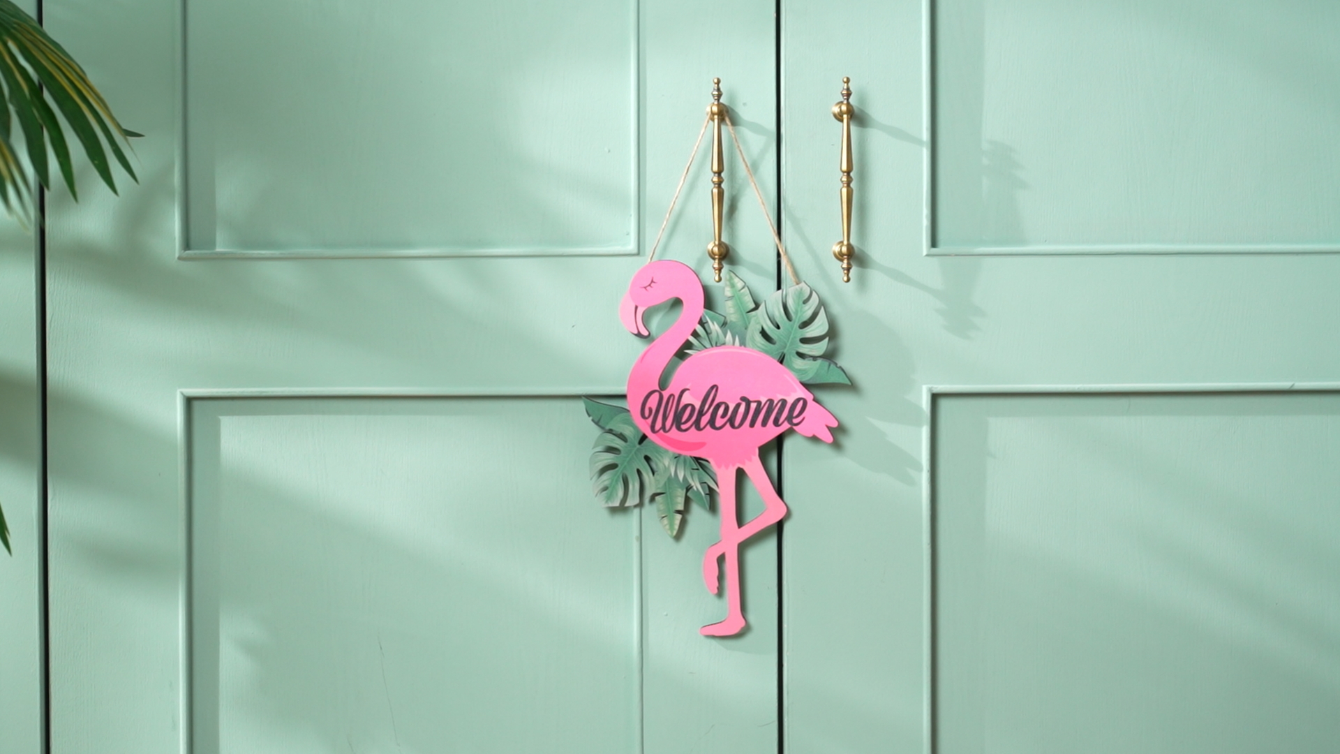 Amazon.com: Bucherry Flamingo Welcome Wood Door Summer Sign Large