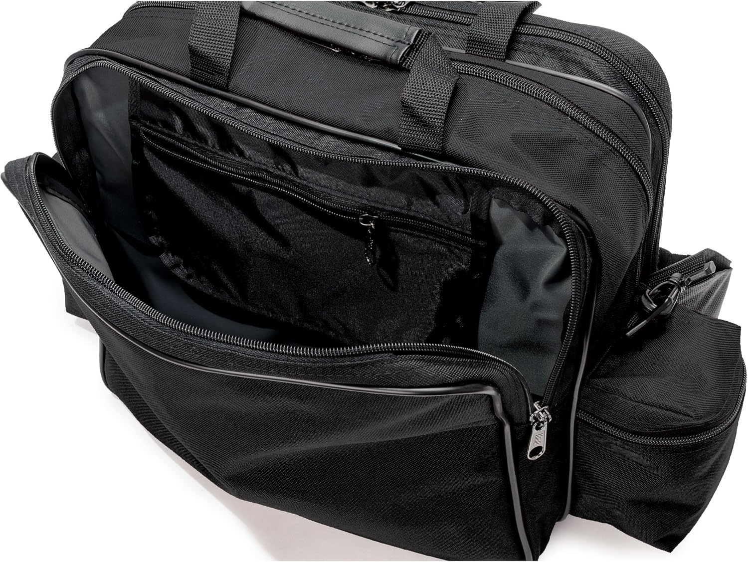 Hopkins Medical Products Mark V Shoulder Bag with Lock, HIPAA Compliant Lockable Zippers for Security, Adjustable Straps and Reinforced Bottom, Fold-Down Compartment, 13x11.25x7.5 inch, Black - Image 8