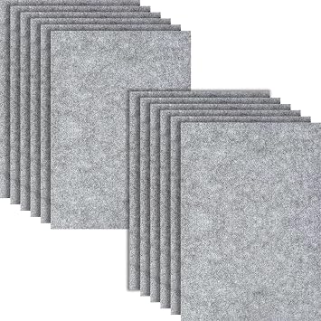 12 Adet 2mm Kal nl kta Sert Ke e, El  i  in Ke e, 20 x 30 cm, Gri
