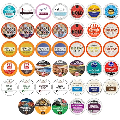 Vista 22 de Muestra de variedad de café, incluye cápsulas de café tostado oscuro, tostado medio y saborizado para máquinas Keurig K Cup, juego de regalo