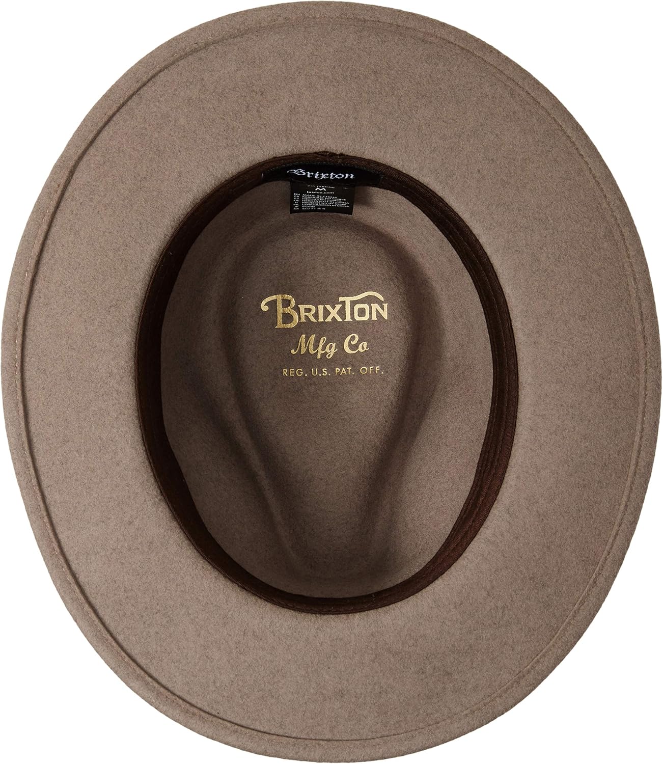 Brixton Men's Messer Medium Brim Felt Fedora Hat