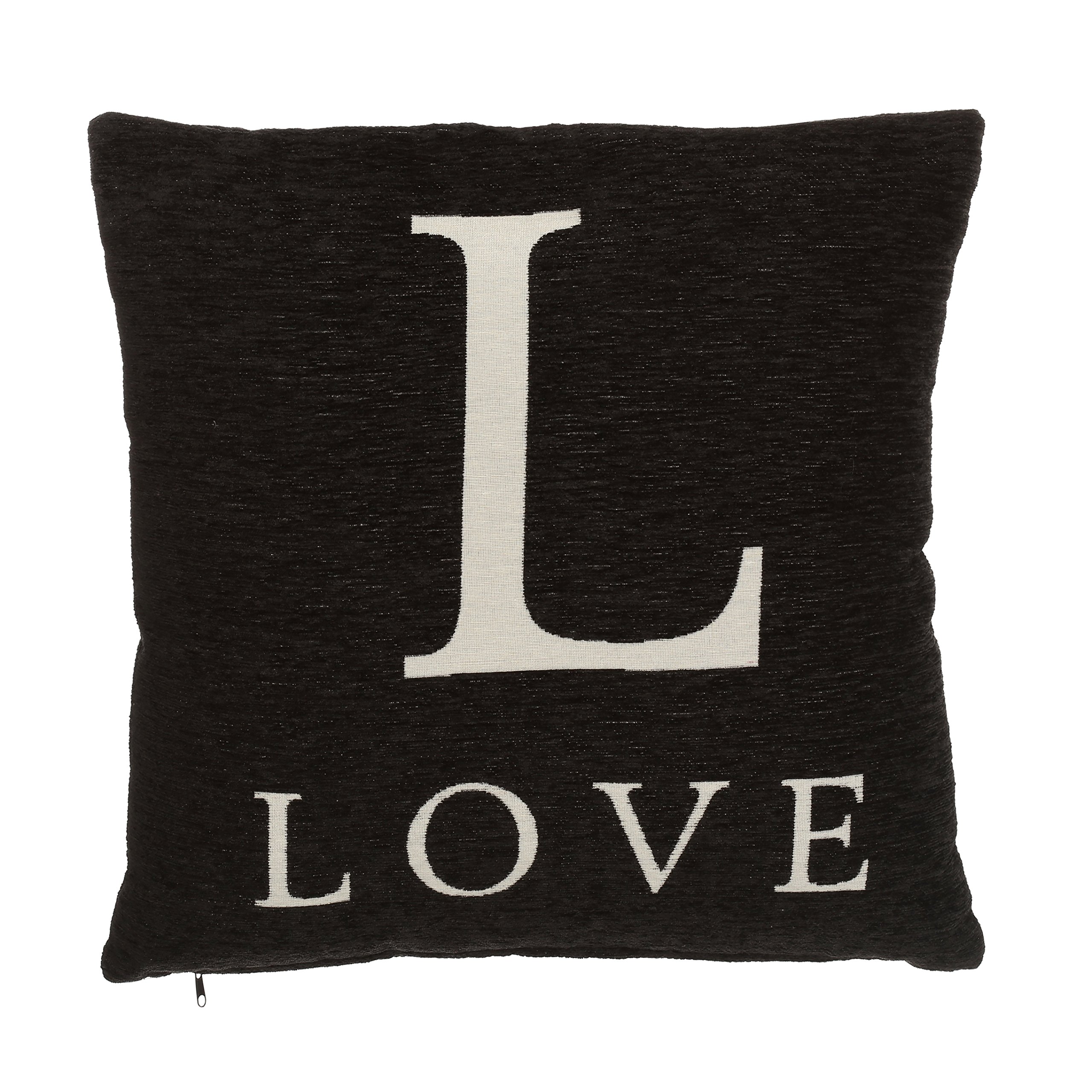 Premier Housewares Words 'Love' Cushion Black