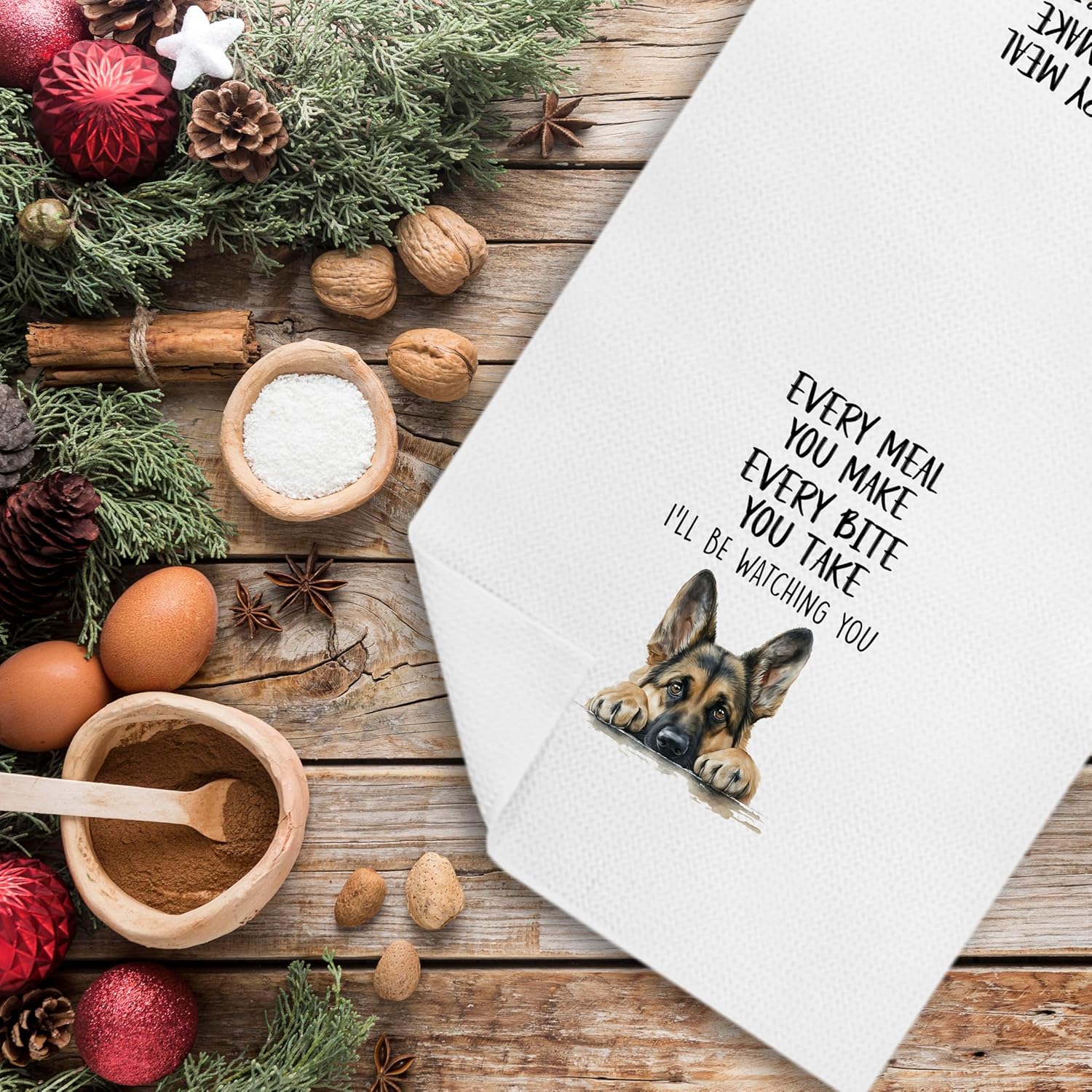 German Shepherd Gifts Kitchen Towels, Gifts for German Shepherd Owners Lovers Decorative Dish Tea Towels, Dog Lover Mom Dad Gifts Hand Towel for Kitchen Decor, 16x24 Inch - Image 6