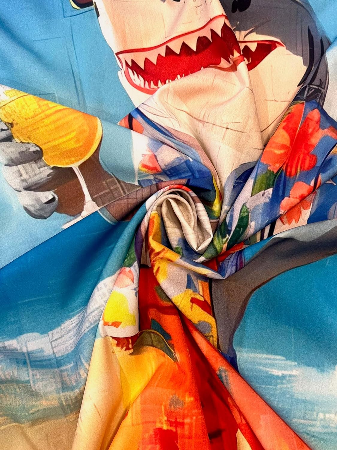 Men's Hawaiian Shirt,Ocean Print Shirt, Funny Short Sleeve Button Down,Regular Fit - Image 7