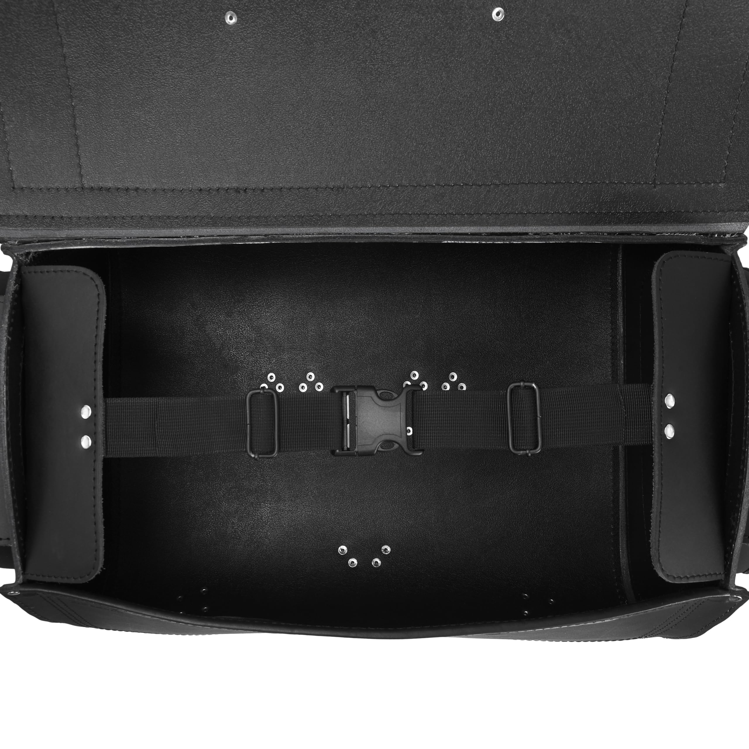 Big Skull per Sissybar, compatibile con Harley Davidson, valigetta per bagagli, portapacchi, chopper XL, grande, nero, valigetta in pelle HD, universale