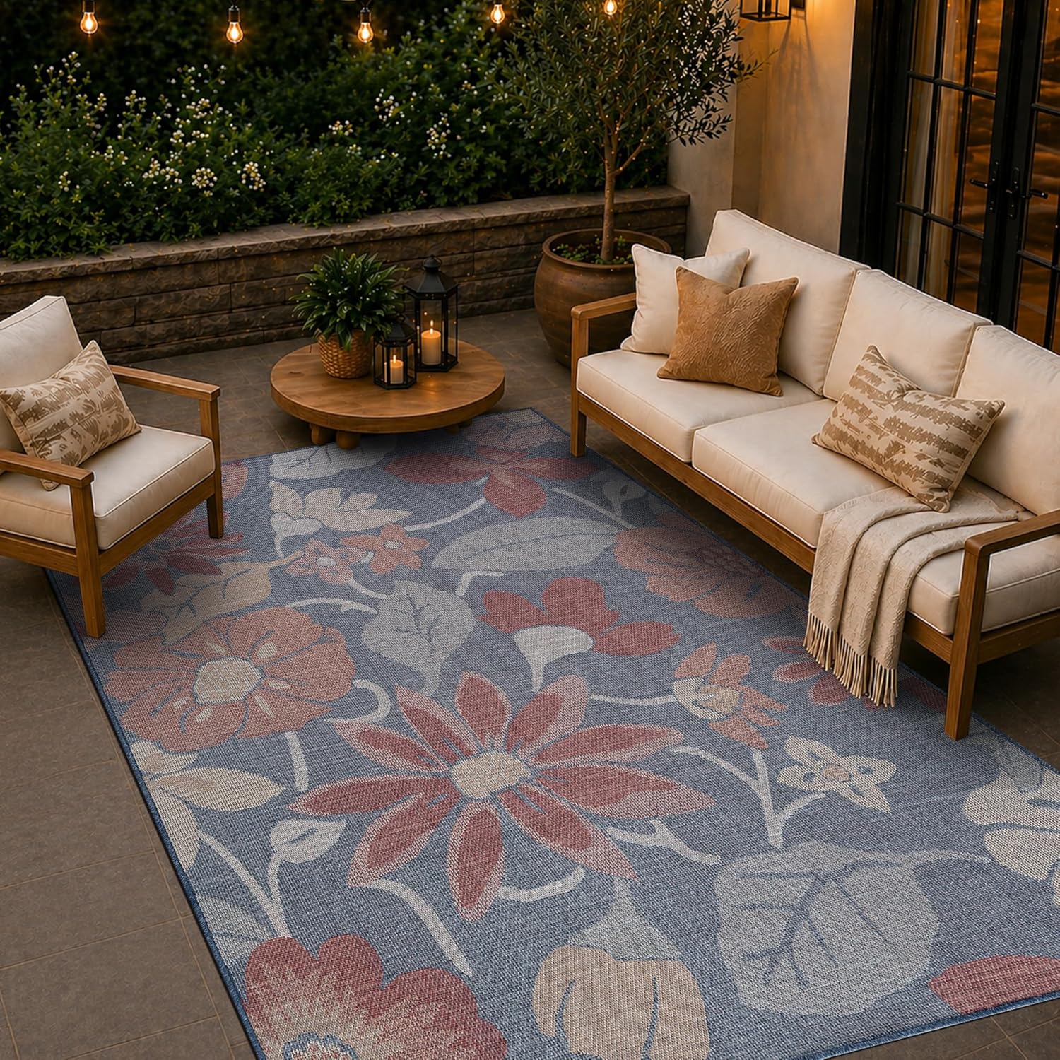 Loom&Crate 2x8 Outdoor Rug - Pet & Kid Friendly, Versatile for Patio, Deck, Backyard, Indoor & Outdoor Areas, Size: 2'2" x 7'7"