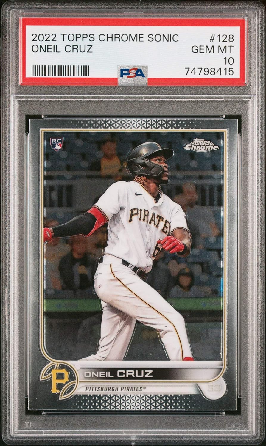 Graded 2022 Topps Chrome Sonic Oneil Cruz #128 Rookie RC Baseball Card PSA 10 Gem Mint