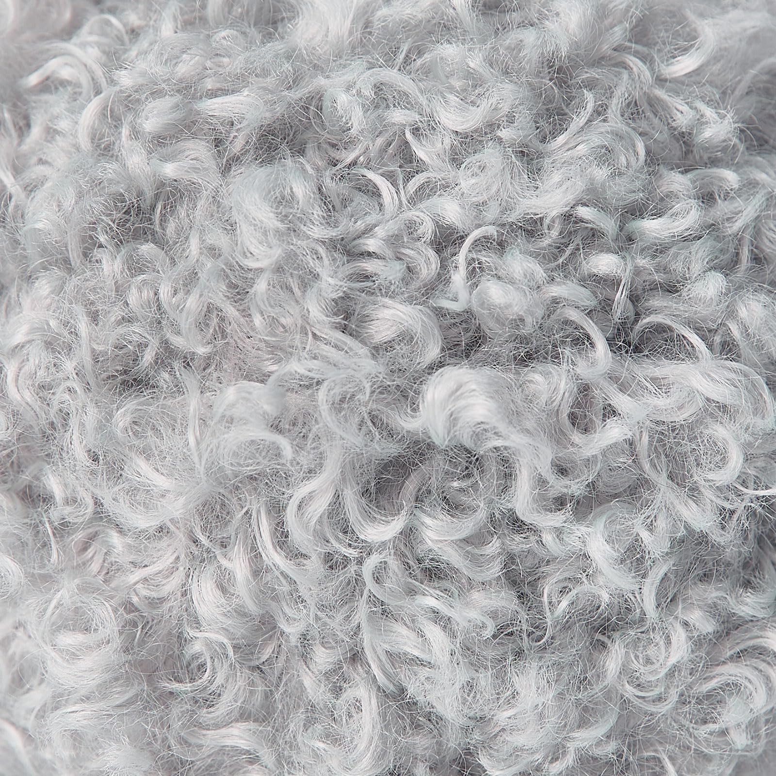 Pretty Jolly Teddy Fur Yarn - Super Soft, Chunky, Fluffy Faux Fur - 2 Skeins, 100g Each, Light Grey - Image 2