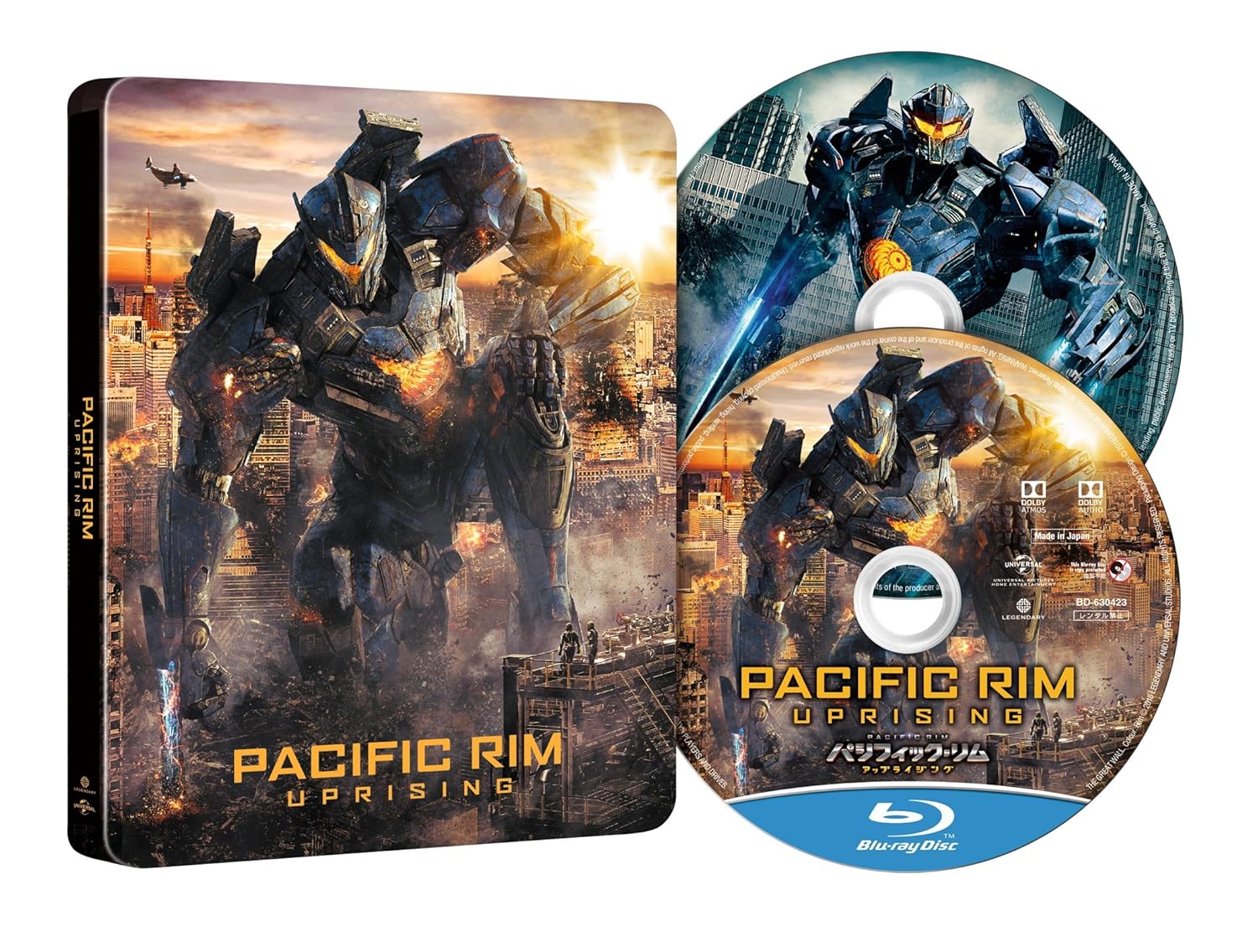 Pacific Rim: Uprising SteelBook Specs Blu-ray + DVD Set (Bonus Footage Disc Included) [Blu-ray]