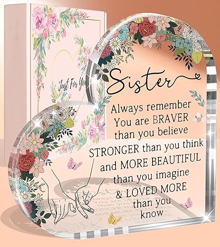 Petitian Ideas de elección para mujeres, regalos acrílicos de corazón transparente, recuerdo de pisapapeles para el día de la madre, cumpleaños,