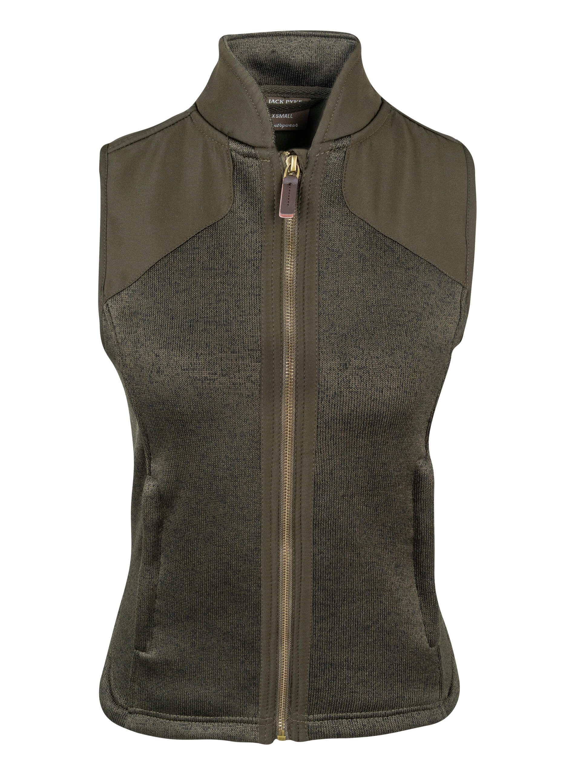 Jack Pyke Ladies Melange Fleece Gilet Dark Olive Small