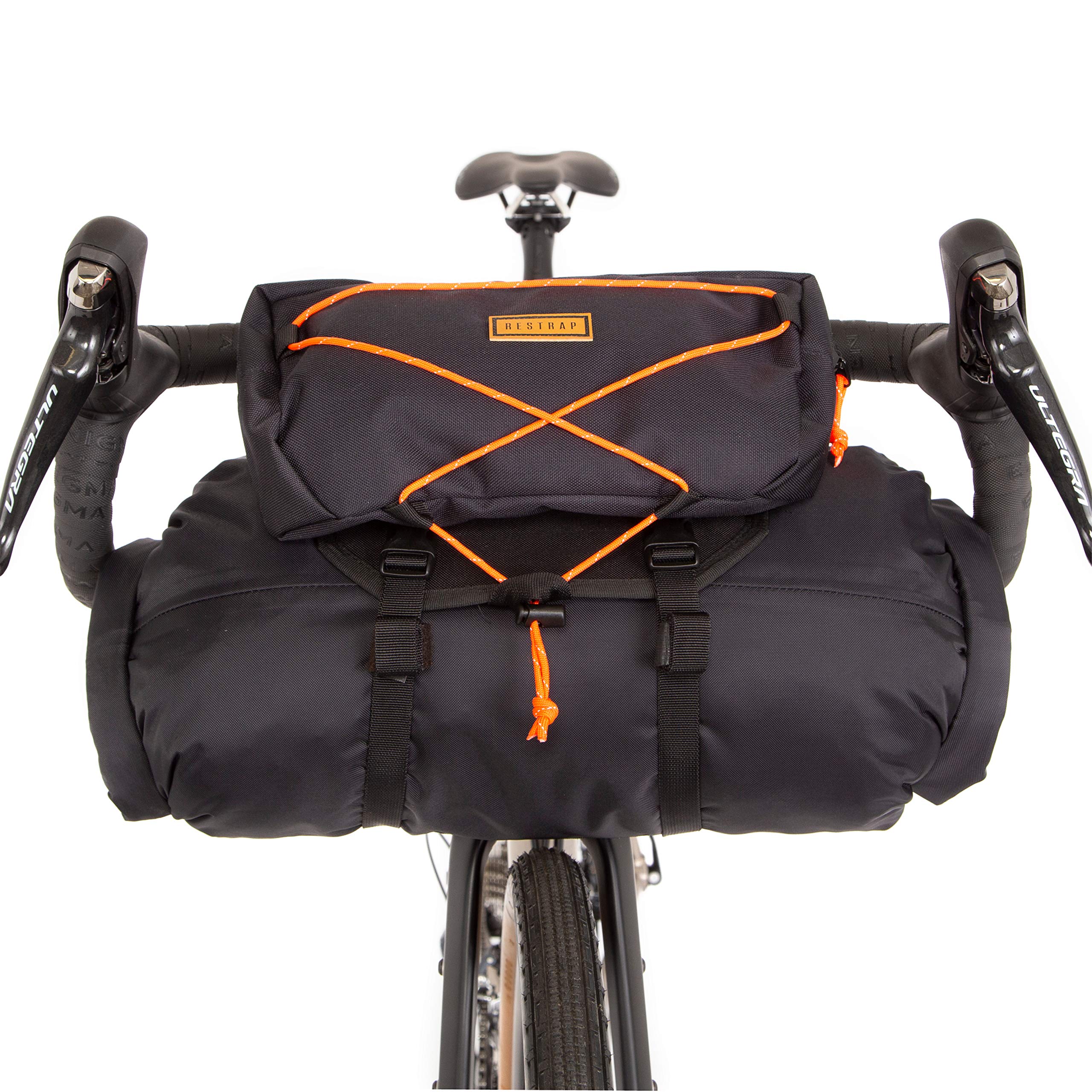 Restrap Bar Bag Holster mit 17l Packsack & Vorratsbeutel L schwarz 2022 Fahrradtasche Sport & Freizeit