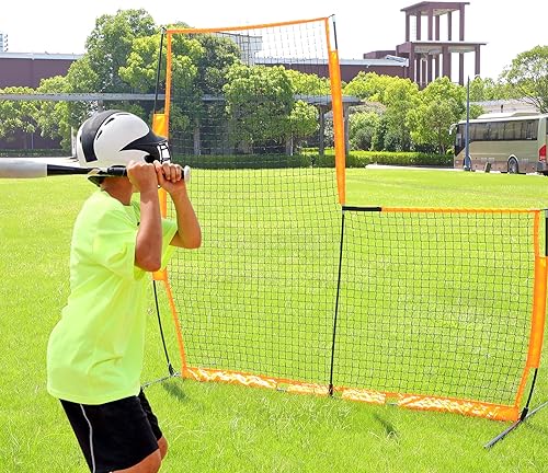 Miniatura 7 de Pantalla en L de béisbol portátil, pantalla protectora ligera para jarra, equipo de práctica de béisbol, red de lanzamiento de béisbol, con marco de