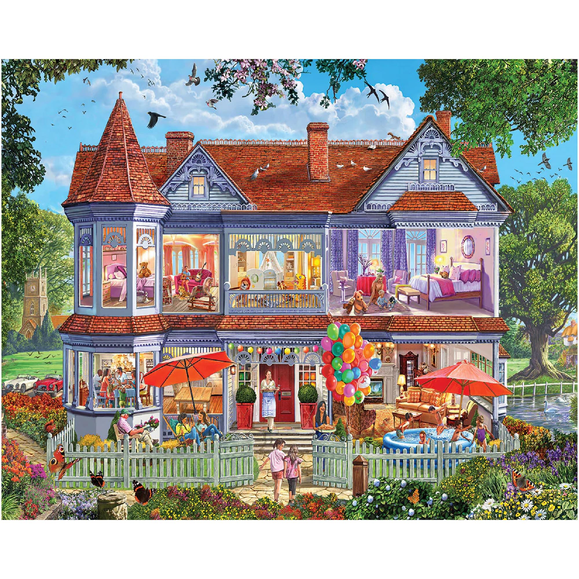 White Mountain Puzzles - Summer House - 1000 Piece Jigsaw Puzzle