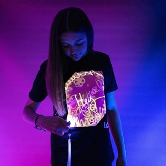 Illuminated Apparel Interactive Glow in The Dark T-Shirt - Fun for Birthday Parties & Festivals - Light up The Night