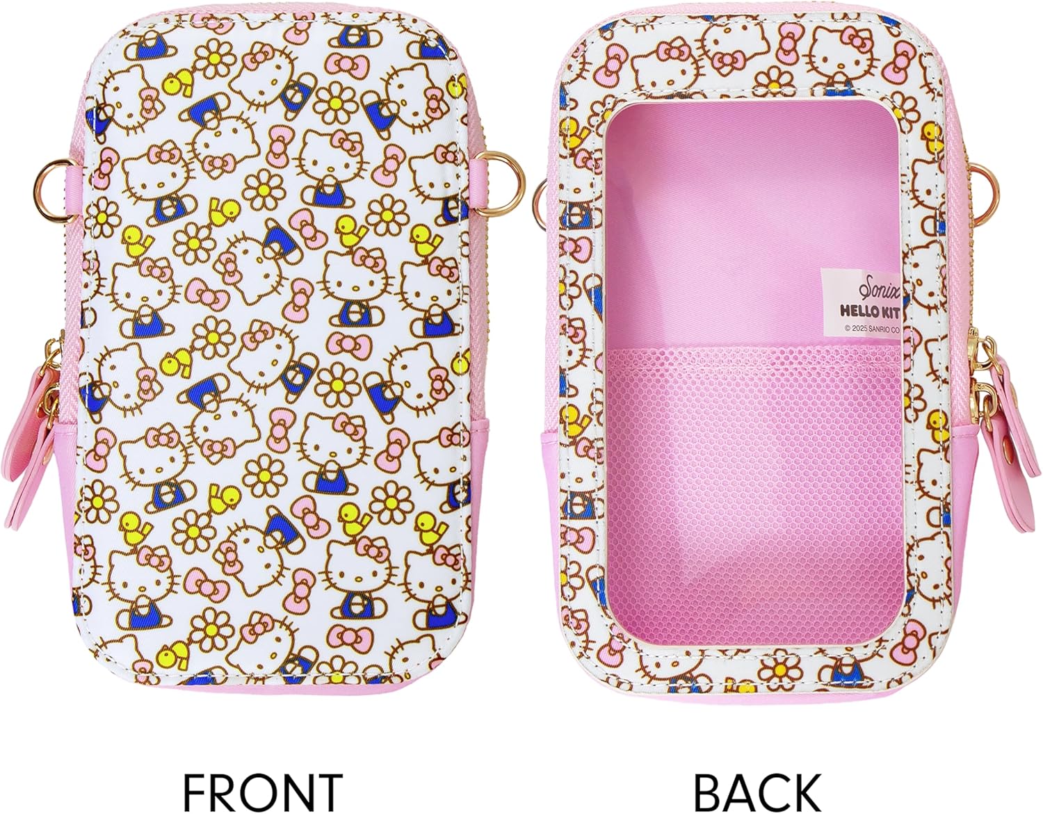 Sonix x Sanrio Phone Pouch - Universal Smartphone Purse and Wallet, Crossbody and Shoulder Bag | Hello Kitty Pink Bows