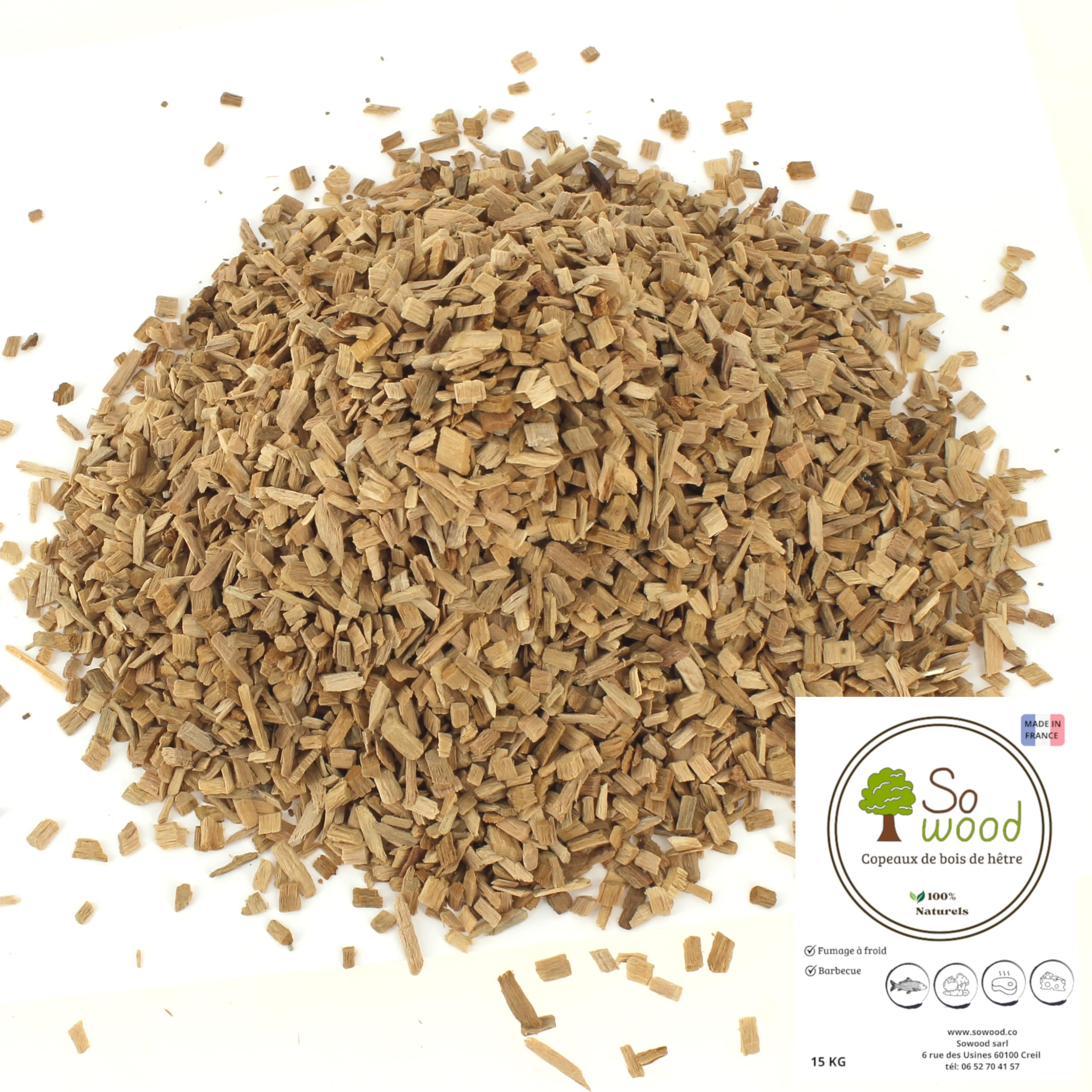 Générique Trucioli di legno di faggio per affumicatura 15 kg