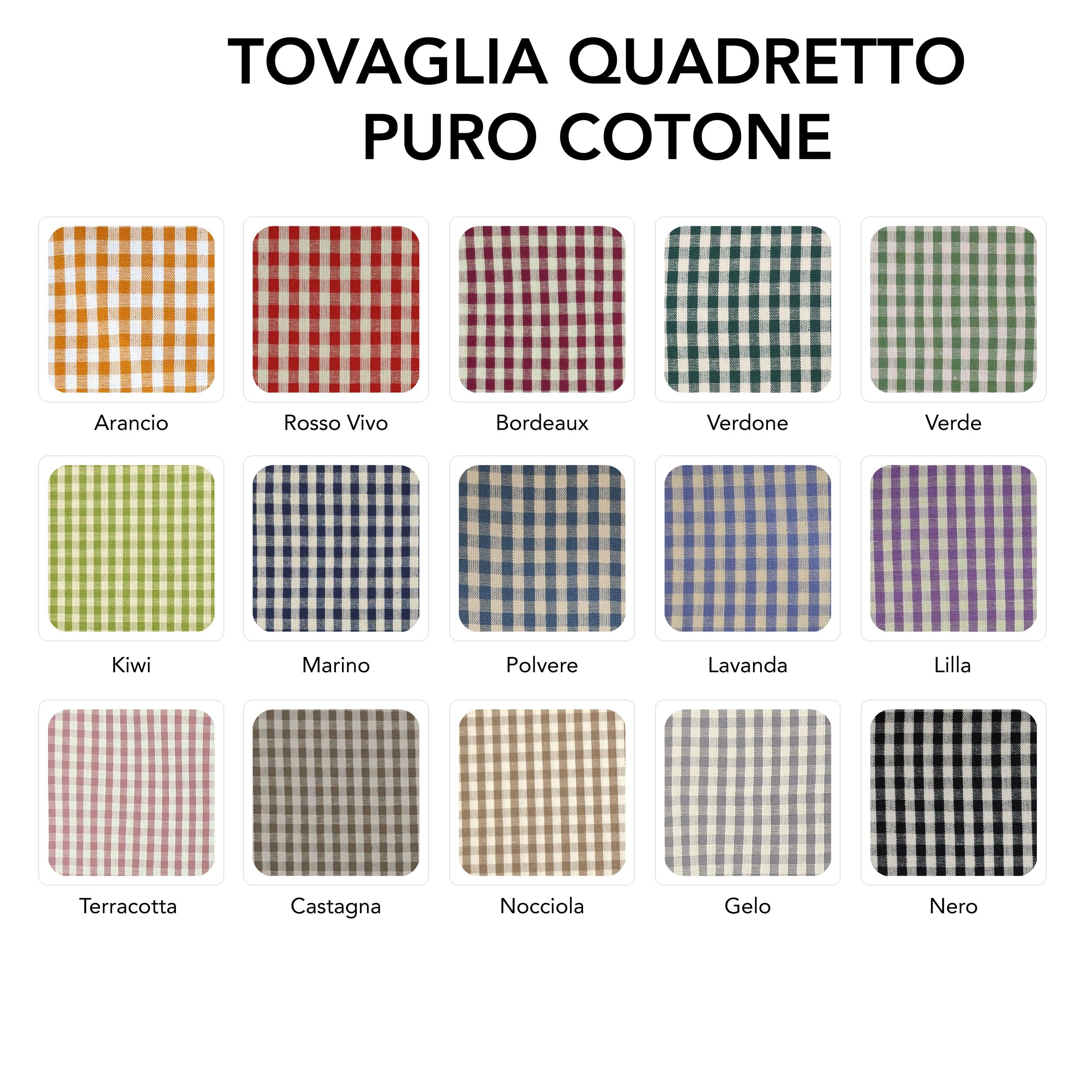 Panini Tessuti, Tessuto Tovaglia Quadretto in Puro Cotone - Venduto al Mezzo Metro - Ideale per Tovagliati, Arredo Cucina e Casa, Runner e Tappezzeria