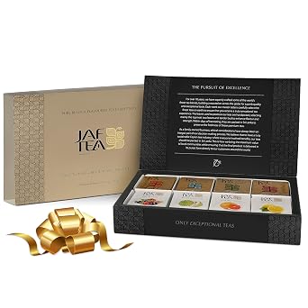 Jaf Tea - Tea Sampler/Gift Set - Pure Black & Flavoured Tea Collection - 4 Classic and 4 Fruit teas - 10 Bags of Each - 80 Tea Bags Total