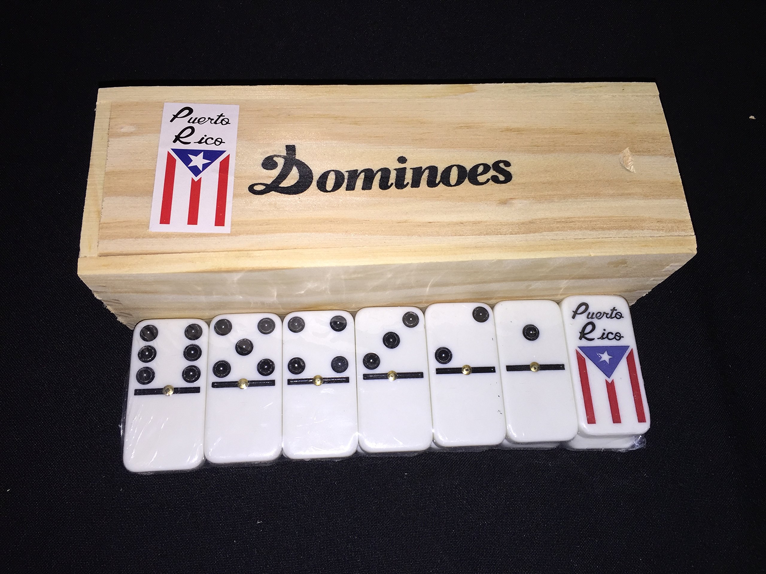 latinos r us Puerto Rico Domino Set -Flag