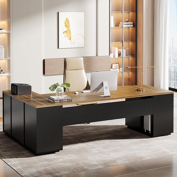 Tribesigns 85.8-Inch L-Shaped Executive Desk