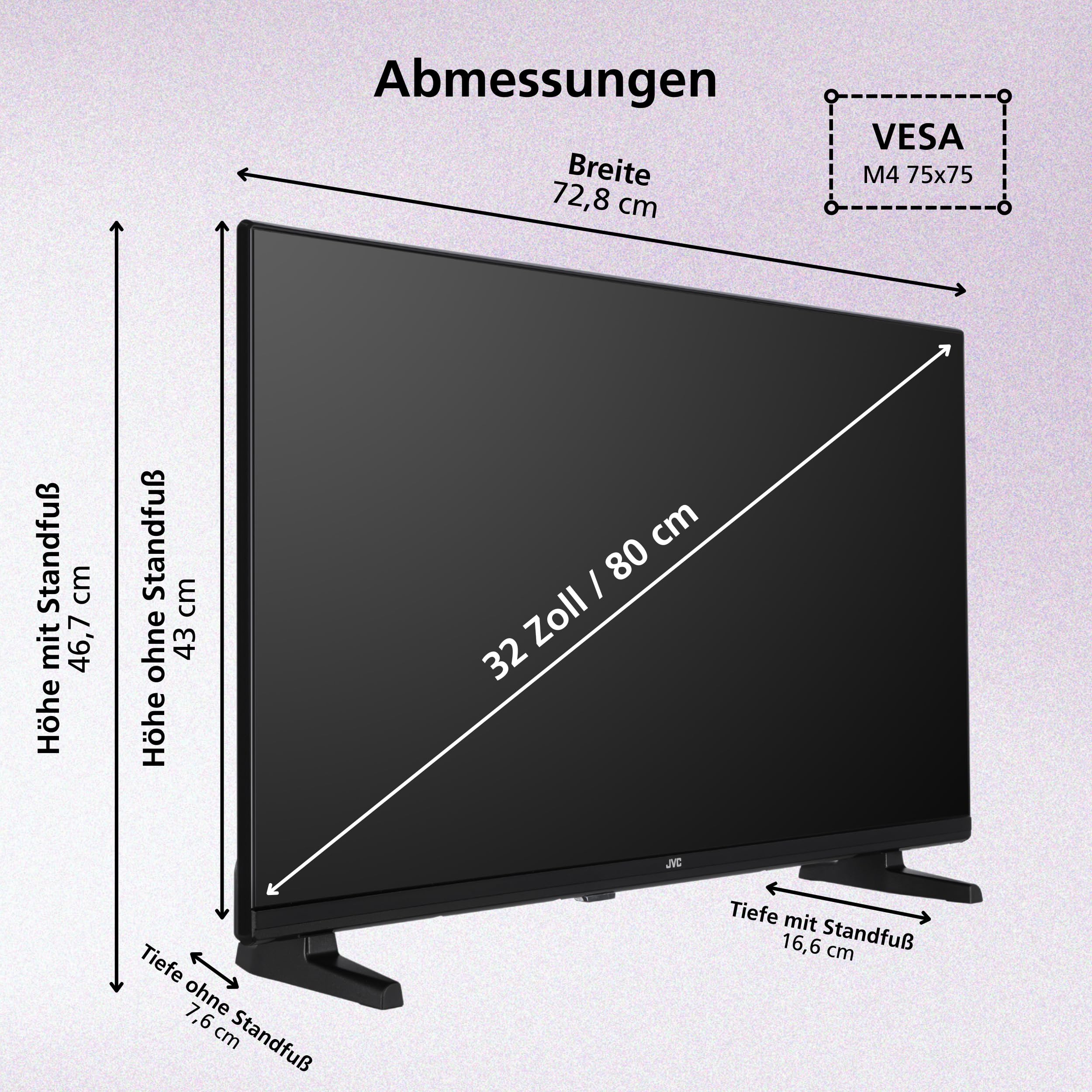Jvc LT-32VRH3555 Fernseher Fire TV HD-Ready Smart TV HDR Fernseher mit Alexa Sprachsteuerung und Triple Tuner 32 Zoll – Bild 3