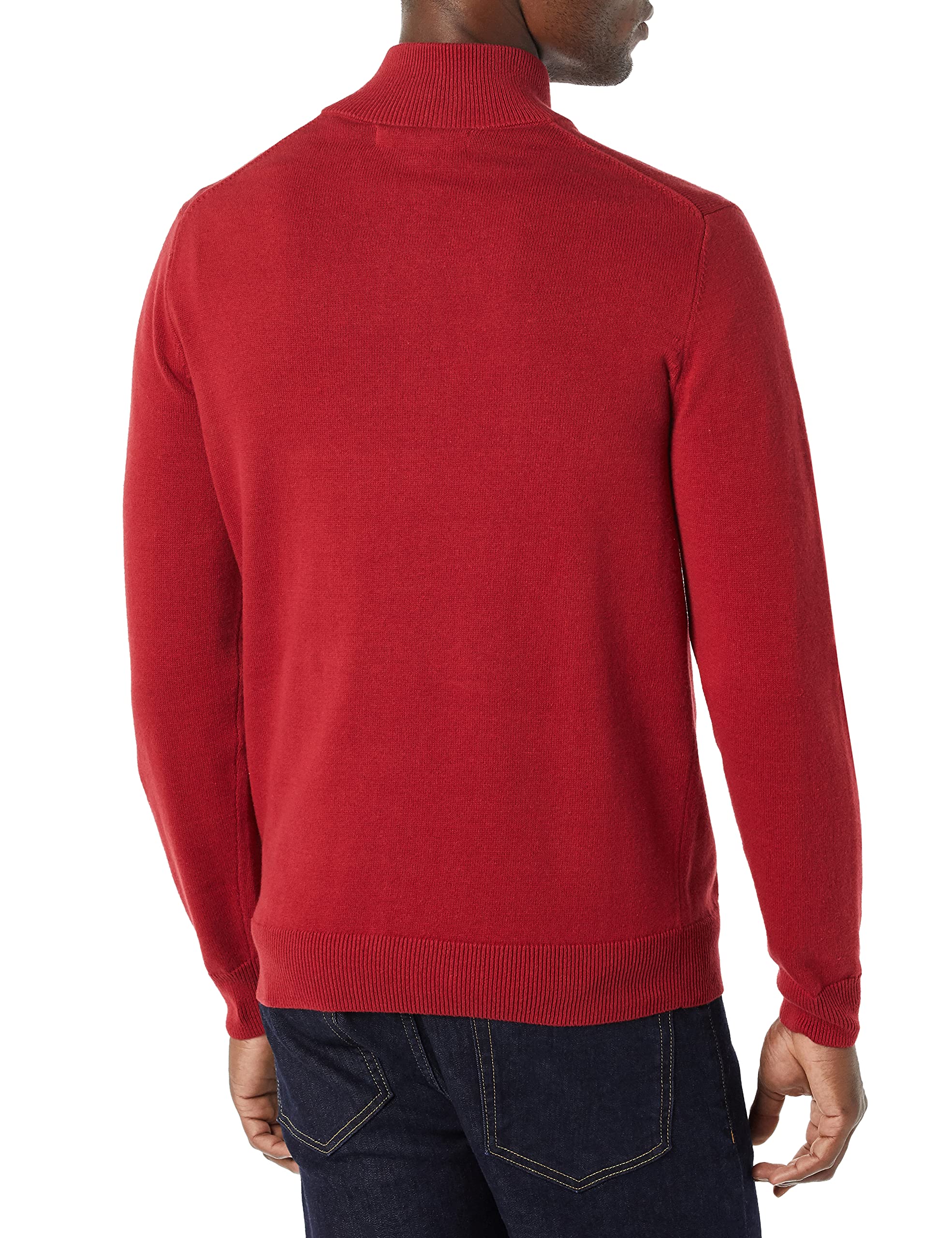 Amazon Essentials Herren Pullover mit Viertelreißverschluss aus 100% Baumwolle